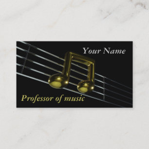 Music note business card