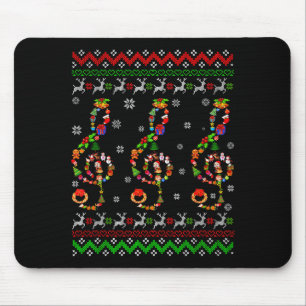 Music Note Christmas Ugly Sweater Musical Teacher  Mouse Pad