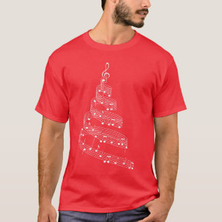 Music Note Christmasree Xmas Pajama Musician frien T-Shirt
