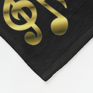 music, note, clef, band, symbol, shiny, elegant, fleece blanket