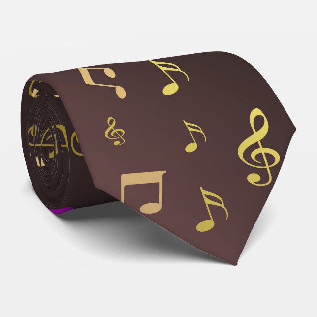 music, note, clef, band, symbol, shiny, elegant, tie (Rolled)