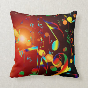 Music Note Design Throw Pillow