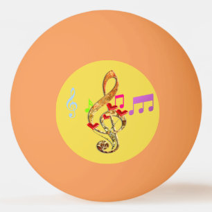 Music note emoji ping pong ball