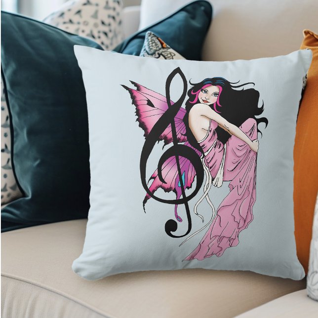 Music Note Fairy Throw Pillow (Creator Uploaded)