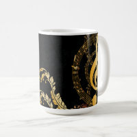 Music Note Luxury gold grey design
