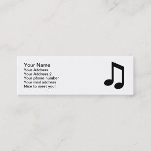 Music note mini business card