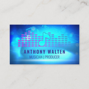 Music Note Modern Logo Sound Business Card