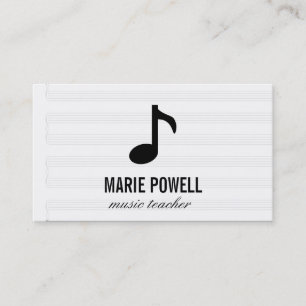 Music Note / Music Sheet Business Card