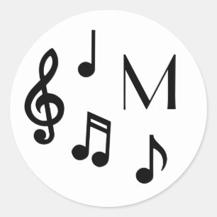 Music Note Musician Teacher Classic Round Sticker