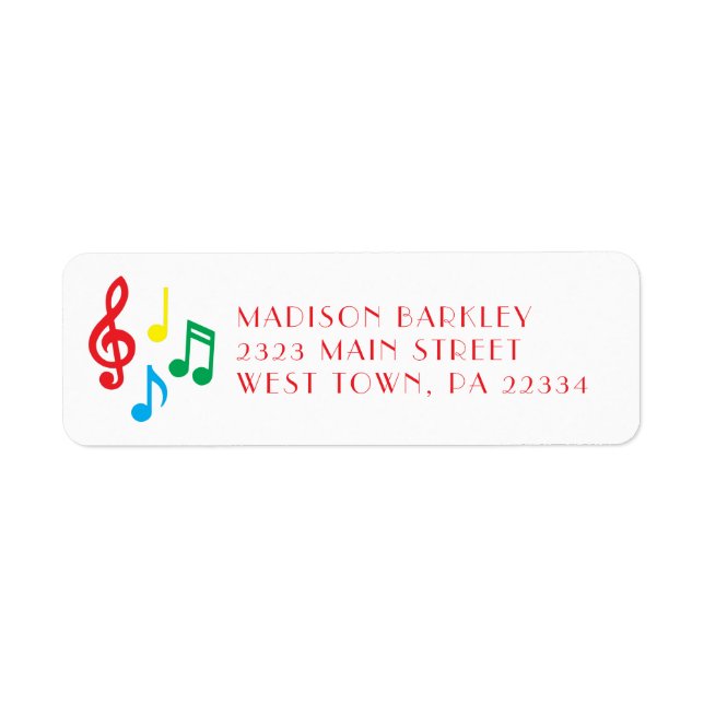 Music Note Musician Teacher Label (Front)