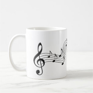 Music Note Notes Song symbol denoting  musical sou Coffee Mug