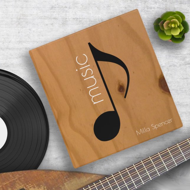 music note on wooden texture, music-lessons binder (Creator Uploaded)