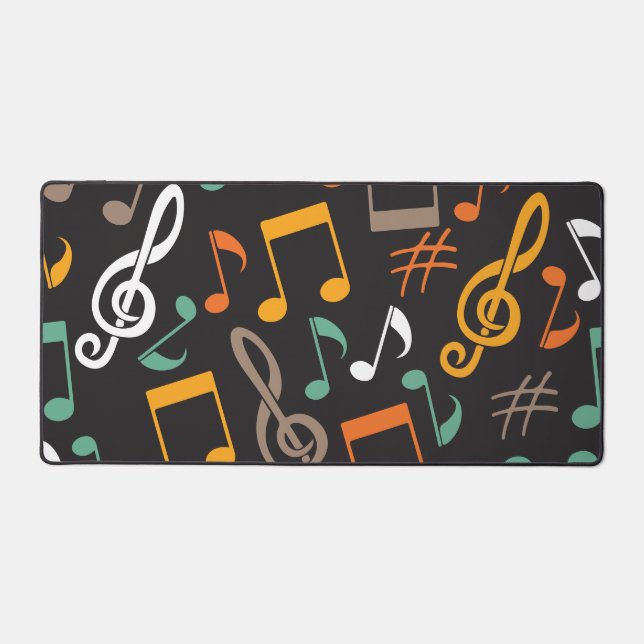 Music note pattern desk mat (Front)