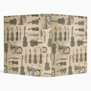 music note Pattern Music Theme Binder