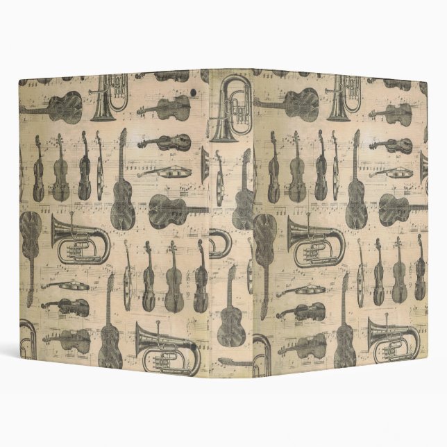 music note Pattern Music Theme Binder (Background)