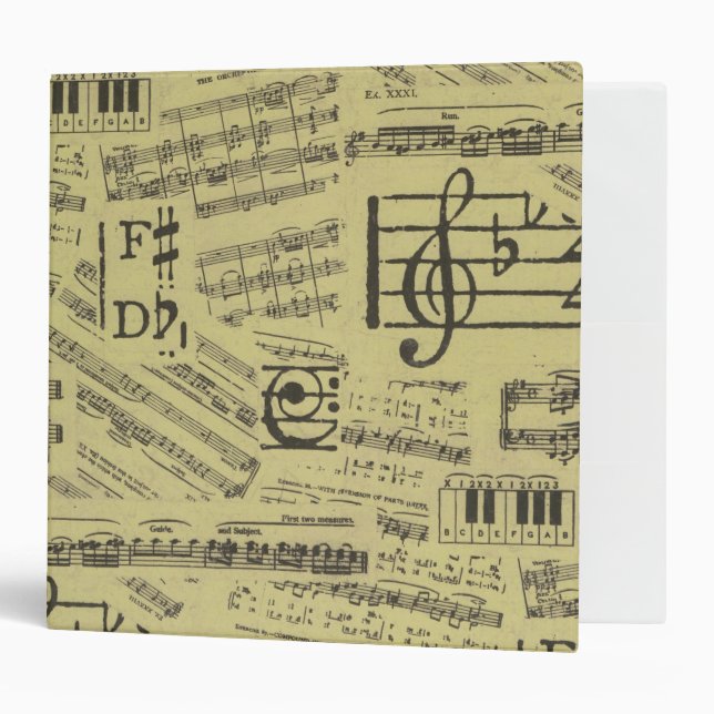 music note Pattern Music Theme Binder (Front/Inside)