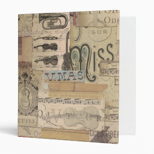music note Pattern Music Theme Binder