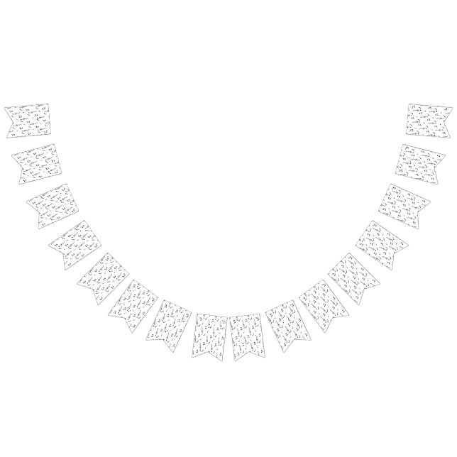 music note Pattern Music Theme Treble Clef   Bunting Flags (All)