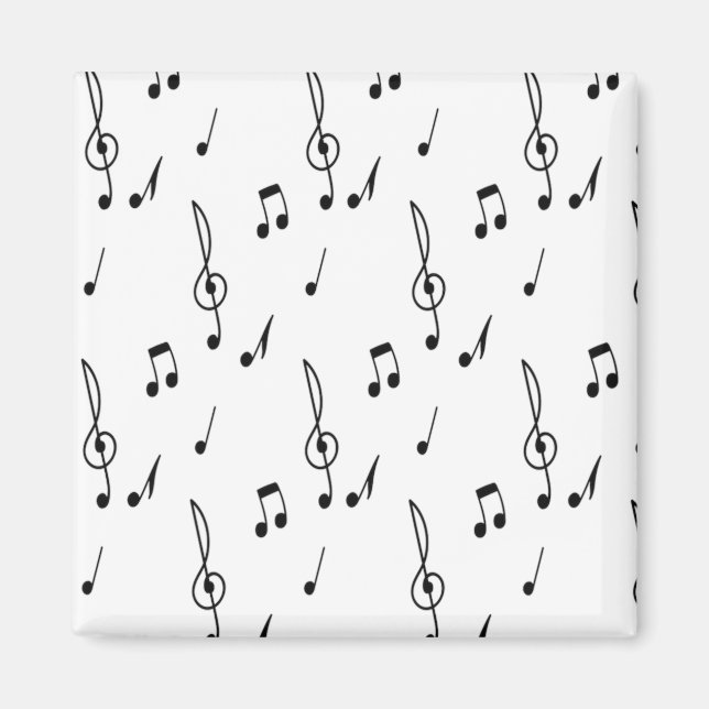 music note Pattern Music Theme Treble Clef  Magnet (Front)