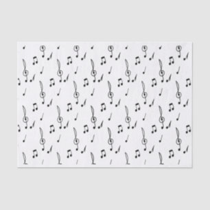music note Pattern Music Theme Treble Clef Tissue Paper