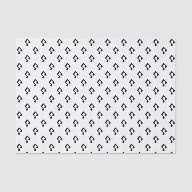 Music Note Pattern Tissue Paper (Front)