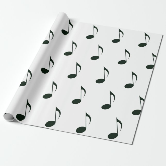 Music Note Pattern Wrapping Paper (Unrolled)