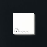Music Note Script Name Black White Personalized<br><div class="desc">Modern music-related personalized notepad featuring a single music note with the saying JUST A LITTLE NOTE FROM NAME showing the personalized name in an editable handwritten or signature script font style. CHANGES: You can change the text font style, size, colour and placement by clicking on CUSTOMIZE FURTHER in the PERSONALIZE...</div>