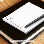 Music Note Script Name Black White Personalized<br><div class="desc">Modern music-related personalized notepad featuring a single music note with the saying JUST A LITTLE NOTE FROM NAME showing the personalized name in an editable handwritten or signature script font style. CHANGES: You can change the text font style, size, colour and placement by clicking on CUSTOMIZE FURTHER in the PERSONALIZE...</div>