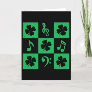 Music Note Shamrock St Patricks Day Musician Music Card