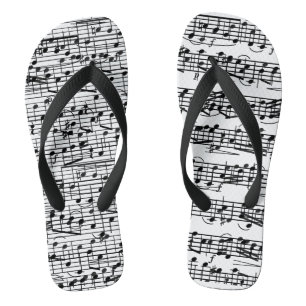 Music Note Sheet Music Piano Notes Flip Flops