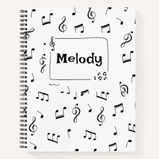Music Note Spiral Notebook