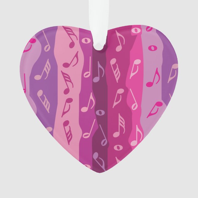 Music Note Stripes Ornament (Front)