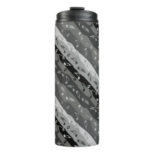 Music Note Stripes Thermal Tumbler