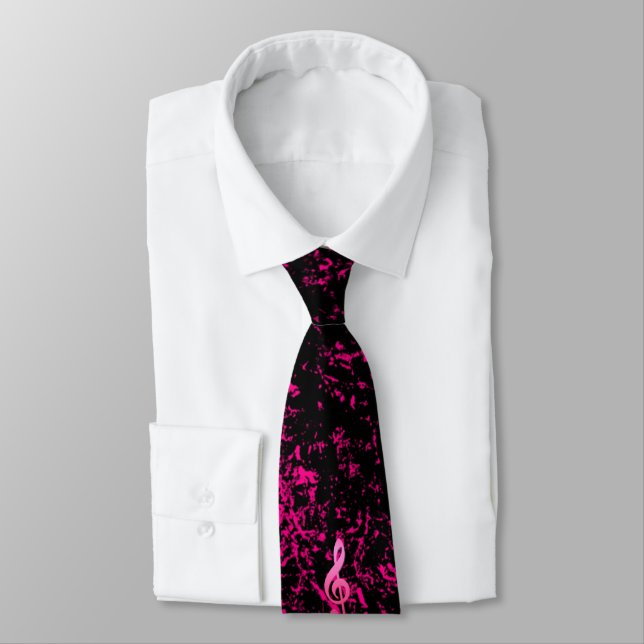 Music Note Symbol NeckTie (Tied)