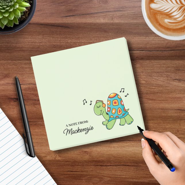 Music Note Turtle Personalized (Musical Turtle Personalized Notepad)