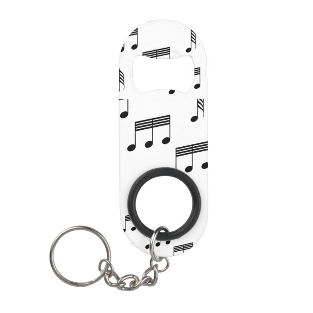 Music Noted Bottle Opener Keychain Bottle Opener (Front)