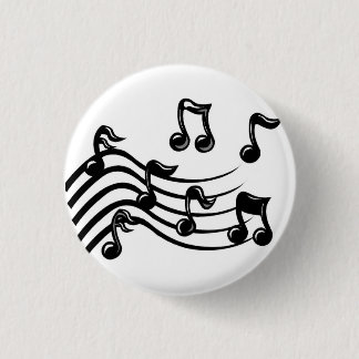 music notes 1 inch round button