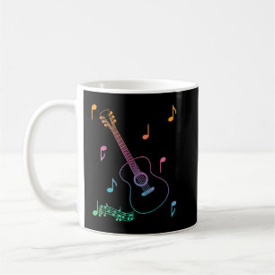 Music Notes Acoustic Guitar Coffee Mug