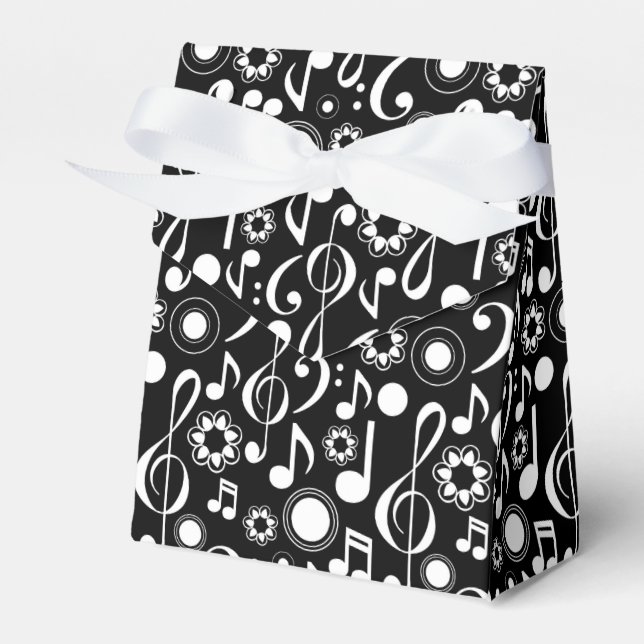 Music Notes and Clefs Favor Box (Front Side)