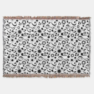 Music Notes and Clefs Musician Gift Throw Blanket