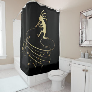Music Notes and Kokopelli Shower Curtain