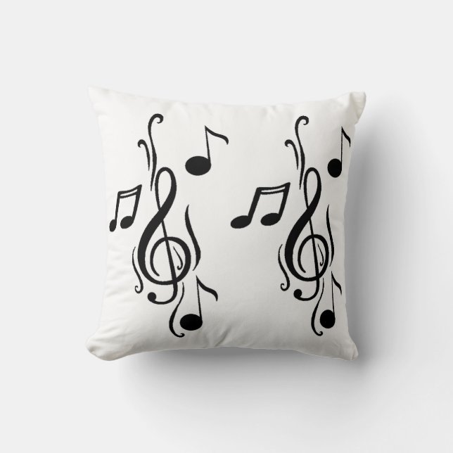 Music notes Art Throw Pillow (Front)