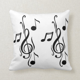 Music notes Art Throw Pillow