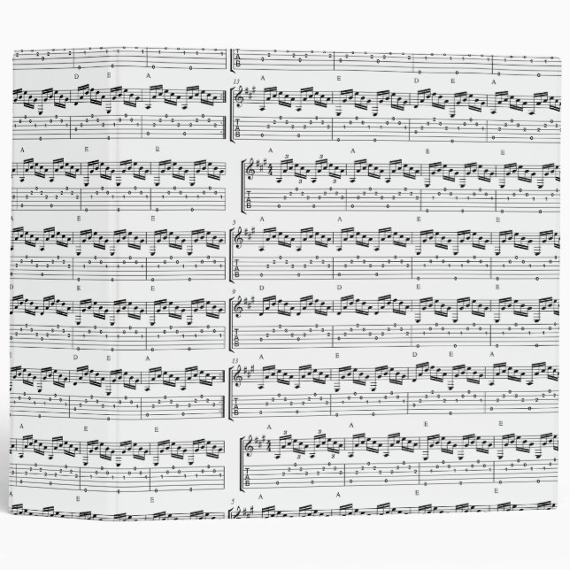 Music Notes Binder (Front/Spine)