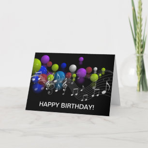 Music Notes Birthday Greeting Card