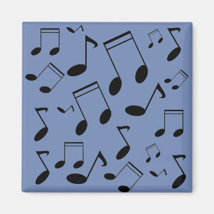 Music notes black magnet