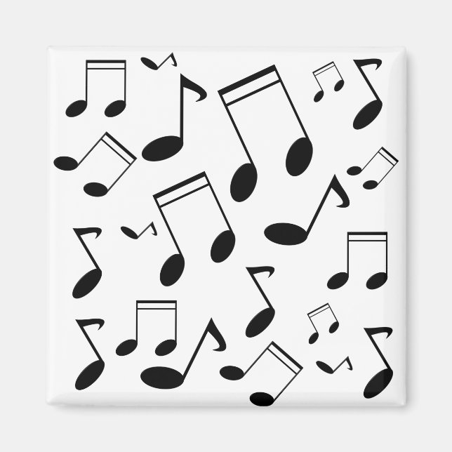 Music notes black magnet (Front)