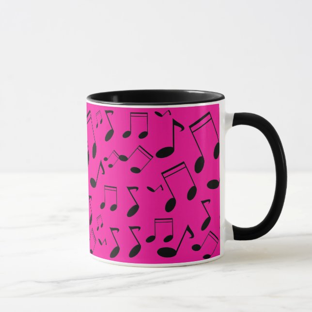 Music notes black mug (Right)