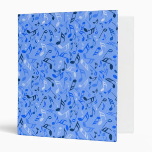 Music Notes Blue Binder