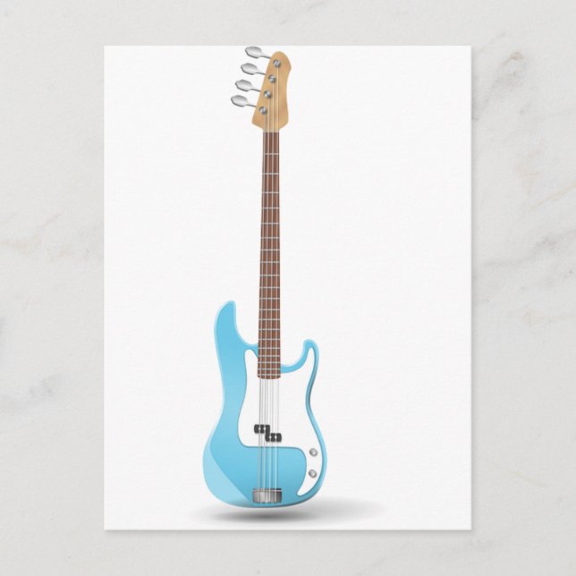 Music Notes Blue Chevrons Zigzags Pattern Destiny Postcard (Front)